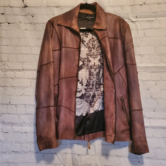 Royal Underground Women's Brown Faux Leather Jacket