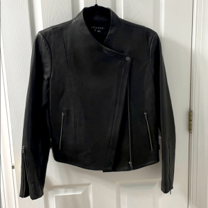 Theory Phelan Black Leather Jacket