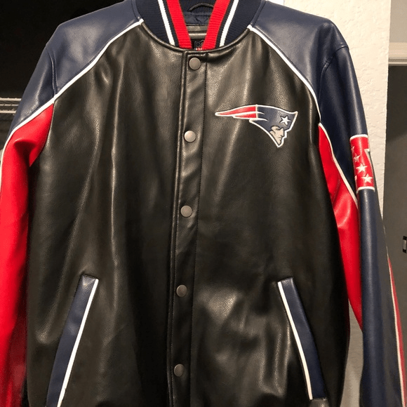 New England Patriots Faux Leather Jacket