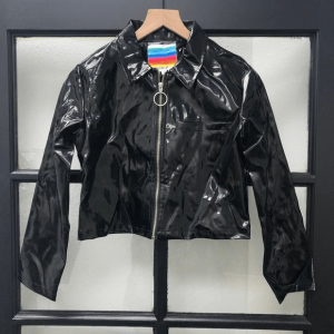 Unif Black Patent Leather Jacket