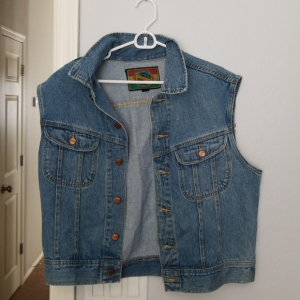 Vintage Sleeveless Denim Blue Jacket