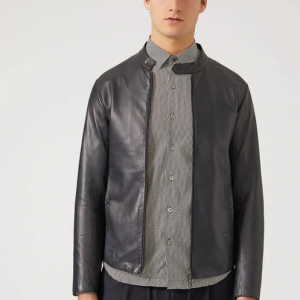 Emporio Armani Black Leather Jacket