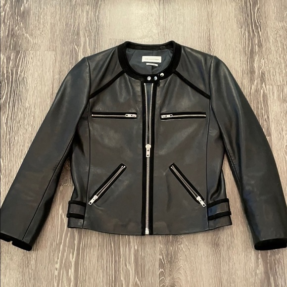 Women's Isabel Marant Étoile Lamb Black Faux Leather Jacket