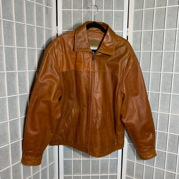 Wilson’s Leather Vintage Brown Faux Leather Jacket