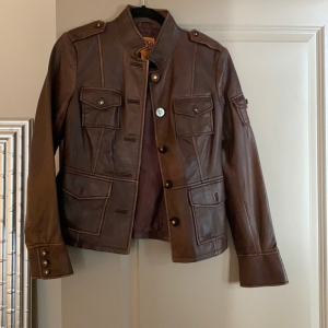 Brown Tory Burch Leather Jacket