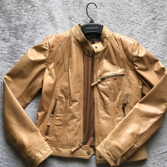 Wilson’s Leather Tan Faux Leather Jacket