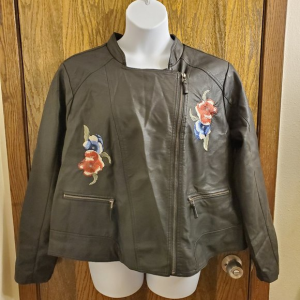 Women's Maurices Black Faux Leather Jacket