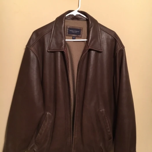 Daniel Cremieux Brown Faux Leather Jacket