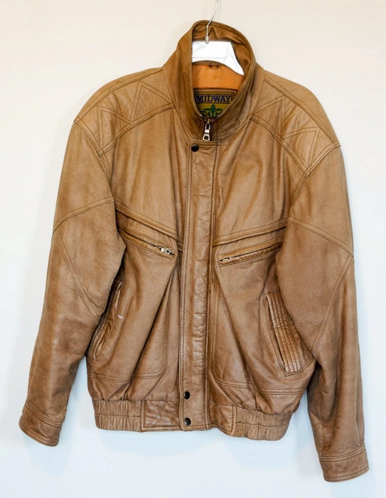 Men's Midway Brown Faux Leather Jacket