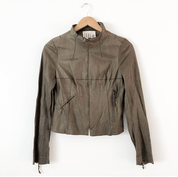 Illia Brown Faux Leather Jacket