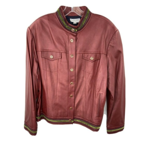 St John Faux Leather Jacket