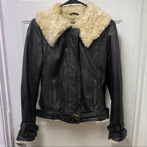 Women’s Black Faux Leather Jacket