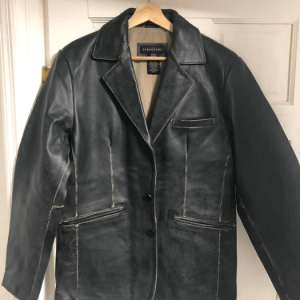 Structure Vintage Black Leather Jacket