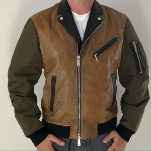 Dsquared2 Brown Leather Jacket