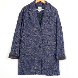 Dawn Levy Kaba Wool Blend Tweed Cocoon Coat