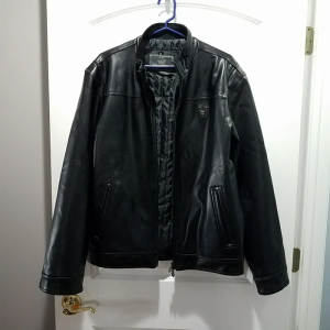 Ea Collection Italy Style Black Leather Jacket