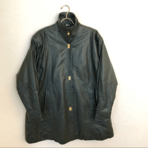 Vintage Greg Bell Forest Green Leather Jacket