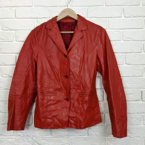 Women's Vera Pelle Coral Faux Leather Jacket