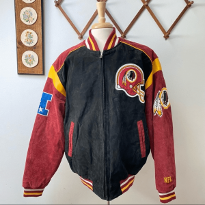 Washington Redskins Suede Leather Bomber Jacket