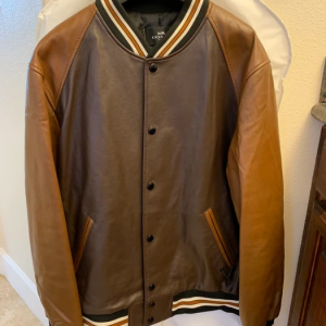 Coach Varsity Brown Leather Jacket