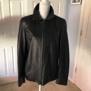 Womens Winlit Black Leather Jacket