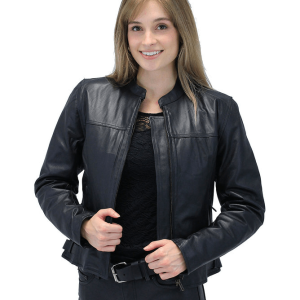 Classic Leather Cafe Racing Jacket