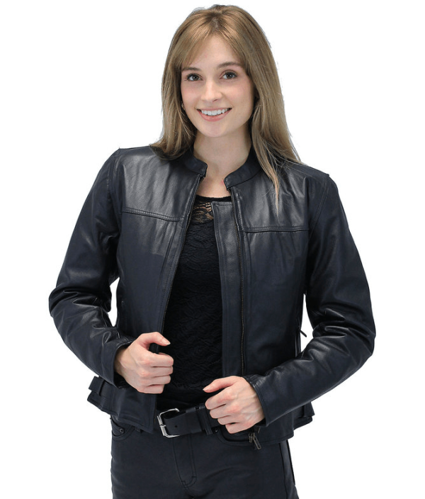 Classic Leather Cafe Racing Jacket