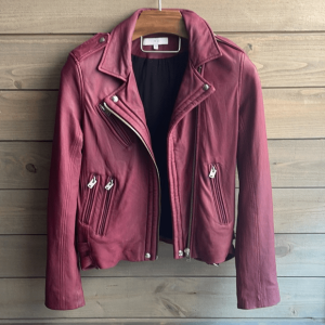 Wine Burgundy Womens Leather Jacket