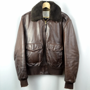 Georgetown Brown Leather Design A-2 Bomber Jacket