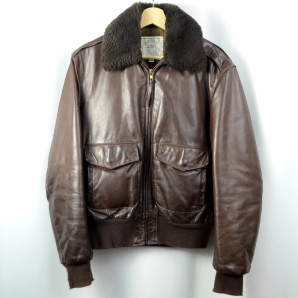 Georgetown Brown Faux Leather Design A-2 Bomber Jacket