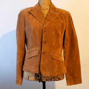 East5th Womens Tan Suede Leather Jacket