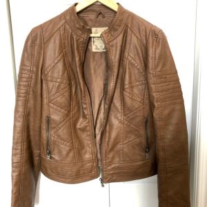 Downtown Coalition Light Brown Leather Jacket