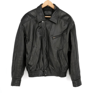 Vintage Saxony Leather Biker Moto Jacket