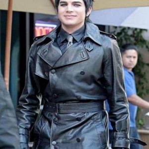 Double Breasted Adam Lambert Black Trench Coat