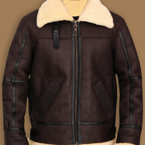 B3 Sheepskin Shearling Bomber Leather Jacket