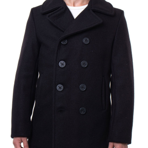 Billions Damian Lewis Black Pea Coat