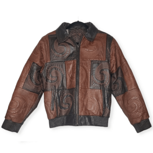 Bubble Well Womens Brown Leather Jacket