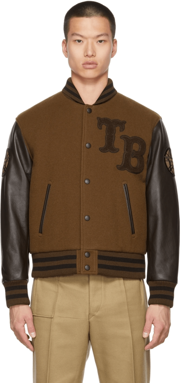 Burberry Felton Varsity Wool Bomber Jacket