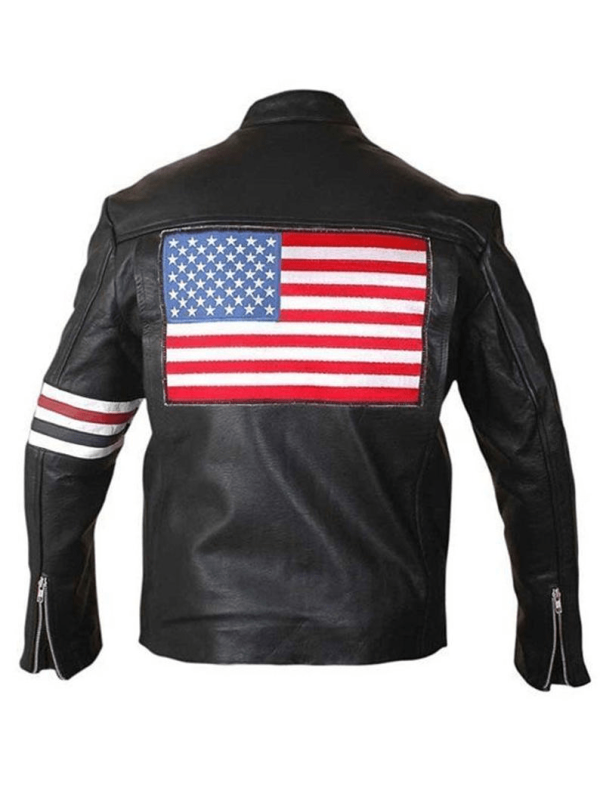 Captain America Motorcycle Leather Jacket