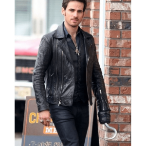 Captain Hook Ouat Biker Leather Jacket