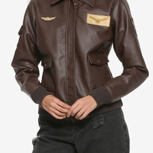 Carol Danvers Captain Marvel Flight Bomber Leather Jacket