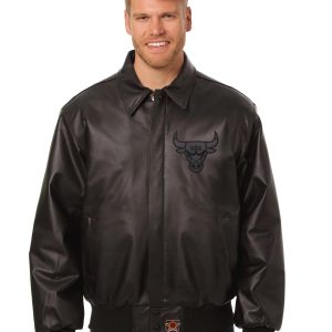 Chicago Bulls Full Leather Black Jacket
