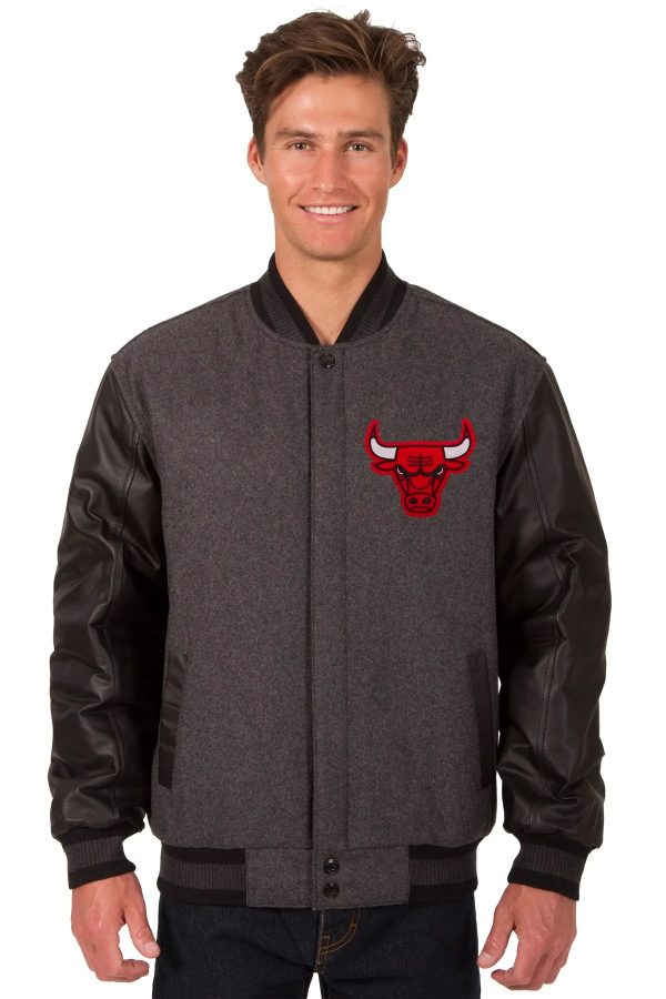 Chicago Bulls Wool & Leather Reversible Jacket