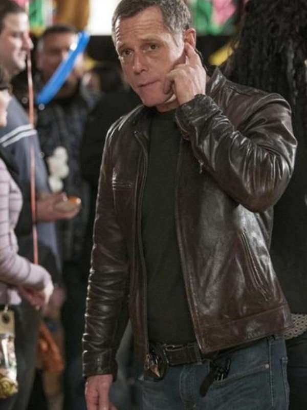 Chicago Pd Hank Voight Brown Leather Jacket