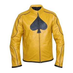 Classy Dijon Mustard Yellow Leather Jacket