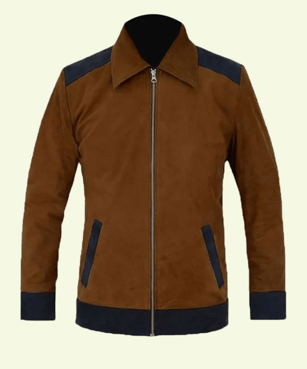 Cristiano Ronaldo Brown Suede Leather Jacket