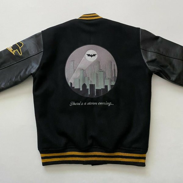 Custom Batman Varsity Jacket Wool Leather Jacket