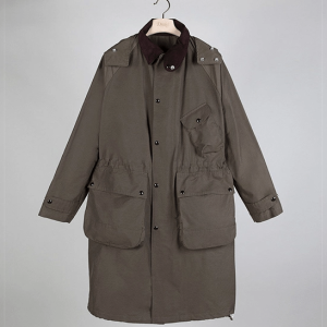 Drakes Khaki D 77 Parka Coat