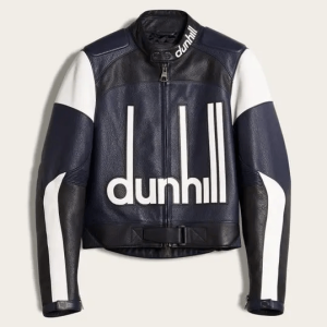 Dunhill Black Motorcycle Leather Jacket