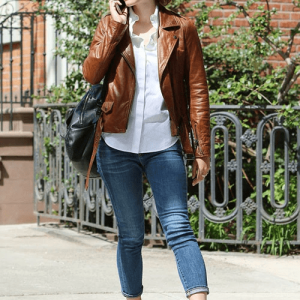 Emma Watson Brown Faux Leather Jacket